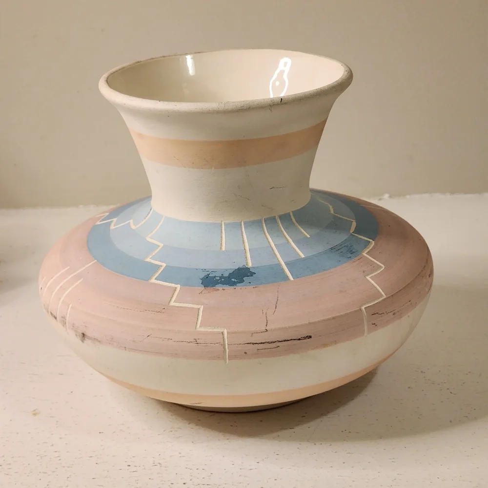 Southwest Clay‎ Pot Vase Signed By Artist (Stiles)